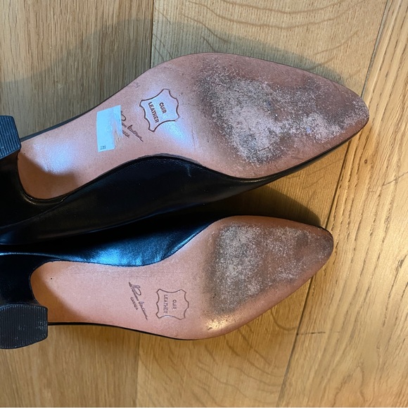 Black Leather Pumps Sz 6 - Picture 5 of 10